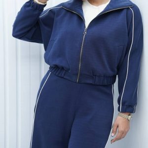 ست سوییشرت و شلوار اویشو مغزی‌دوزی کد 16524