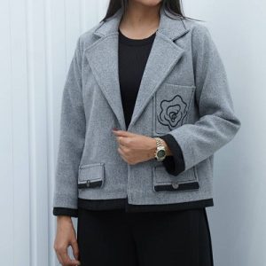 کت فوتر گل‌دوزی رز کد 302024