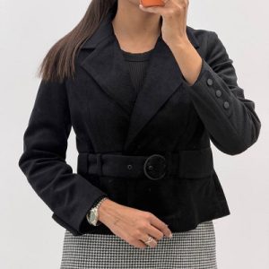 کت مخمل یقه انگلیسی سگگ گرد کد 16521