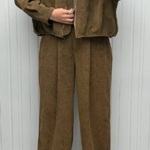 ست سوییشرت و شلوار مخمل مدل LOEWE کد 16550