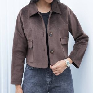 بامبر جکت سوییت یقه شکاری دو جیب کد 16504