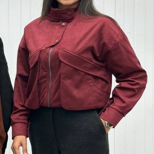 بامبر جکت جیر روسی یقه ایستاده کد 16515