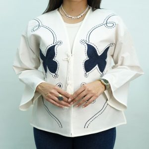 کت لینن طرح پروانه کد 193