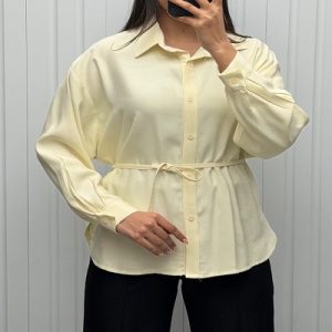 شومیز تنسل رنگ پاستلی کد 4309