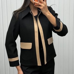 کت شانتون یقه شکاری دو جیب آستر دار کد 462